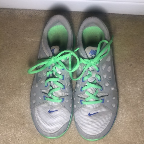 Nike Training Shoes -💚💙🤍- Barely Worn - Picture 2 of 15